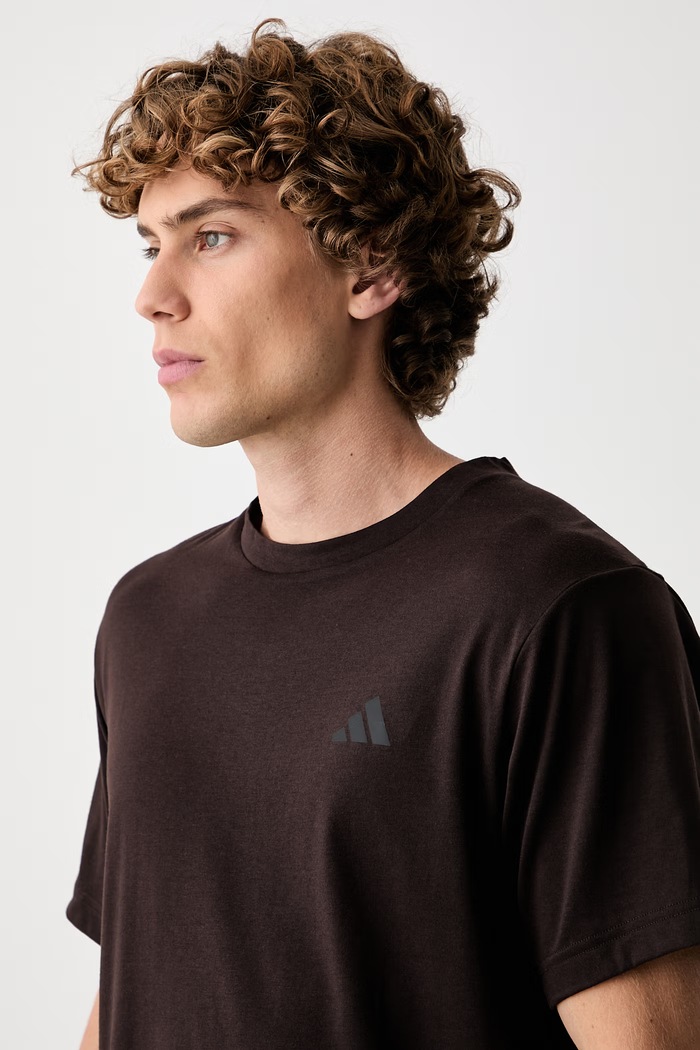 adidas Performance футболка для тренувань чоловіча з бавовною Essentials Feelready коричневий KD5498