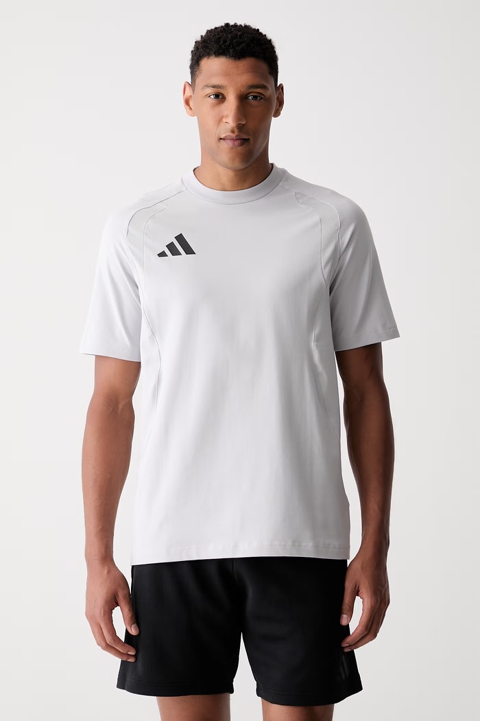 adidas Performance T-shirt treningowy męski z bawełną Tiro Travel szary KD1120