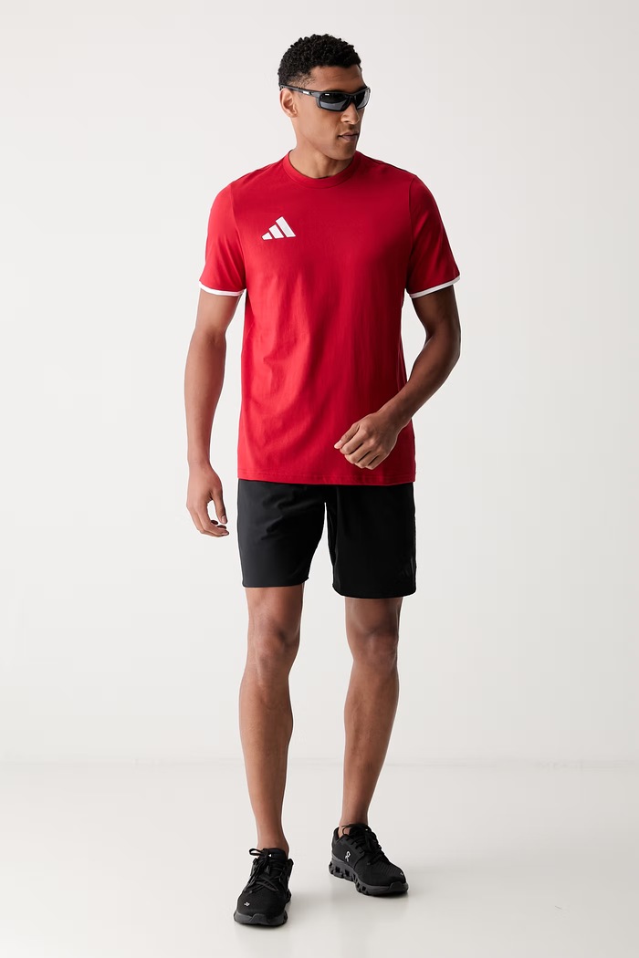 adidas Performance T-shirt męski bawełniany Entrada26 JZ6676 czerwony AW26