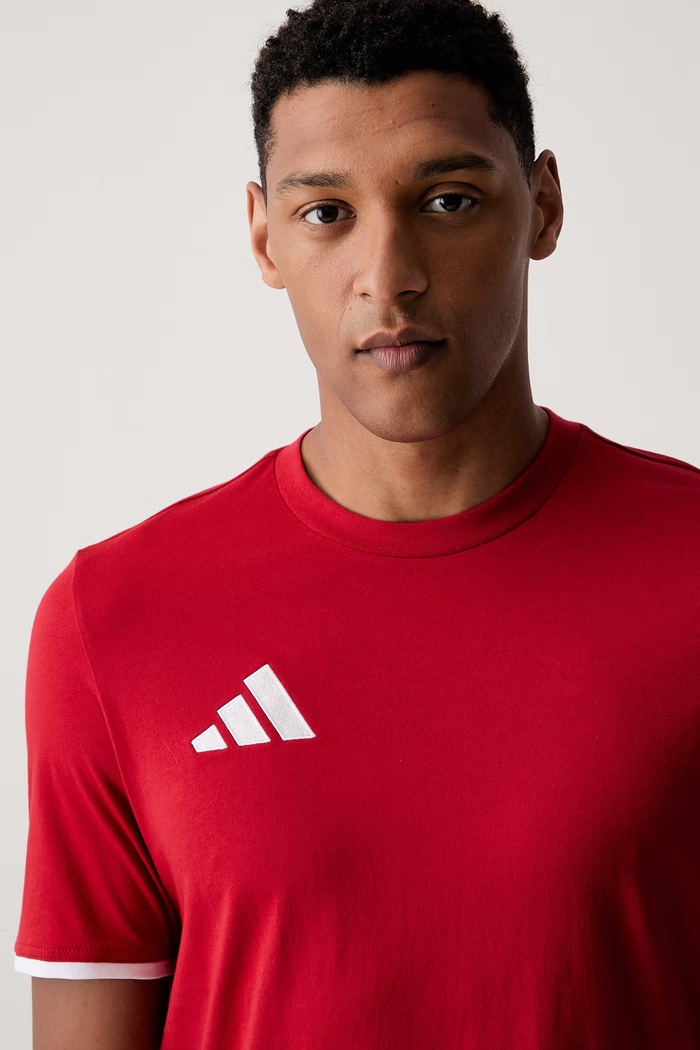 adidas Performance T-shirt męski bawełniany Entrada26 czerwony JZ6676
