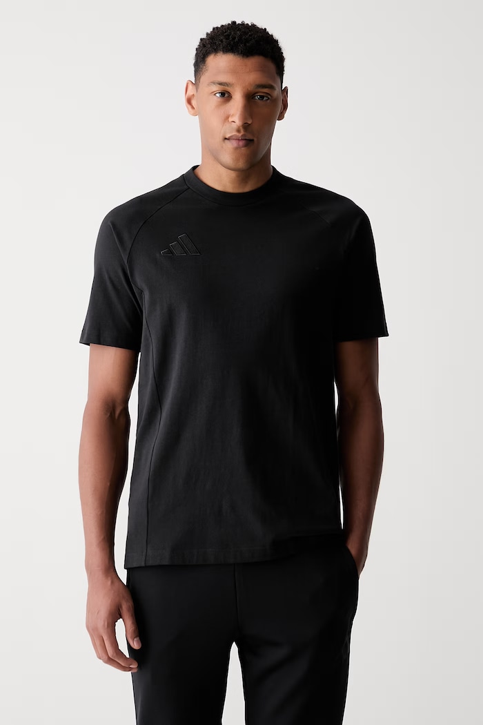 adidas Performance T-shirt treningowy męski bawełniany Tiro 25 czarny JY5948