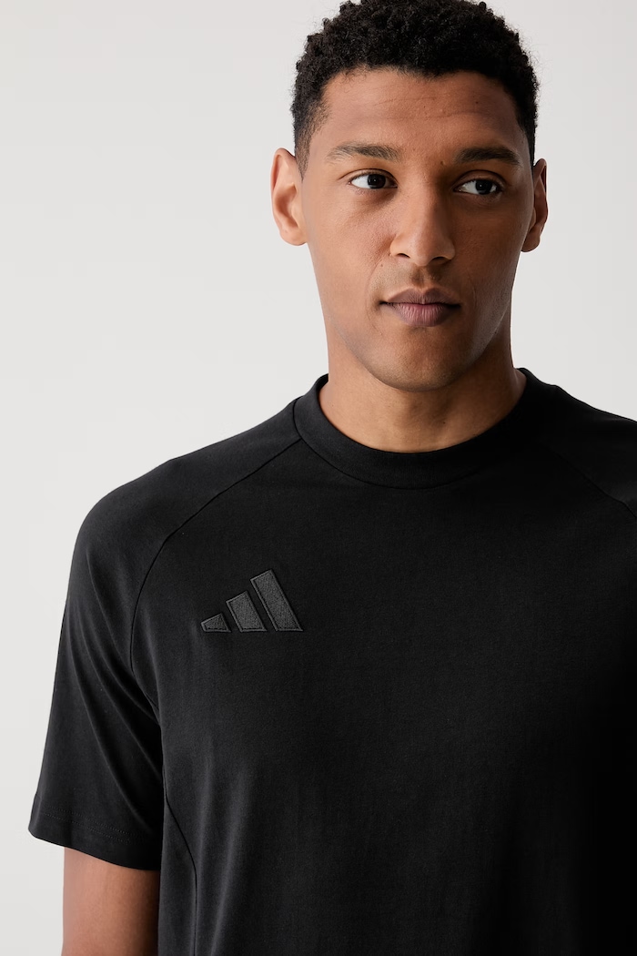 adidas Performance T-shirt treningowy męski bawełniany Tiro 25 czarny JY5948