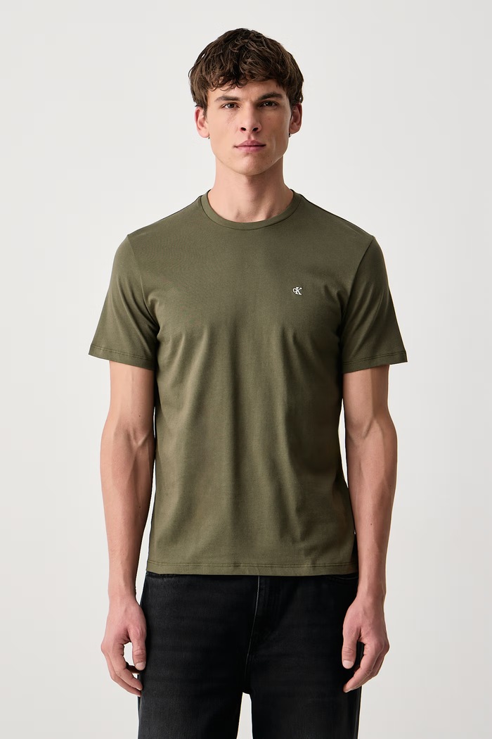 Calvin Klein Jeans T-shirt męski bawełniany zielony LV14RD254G