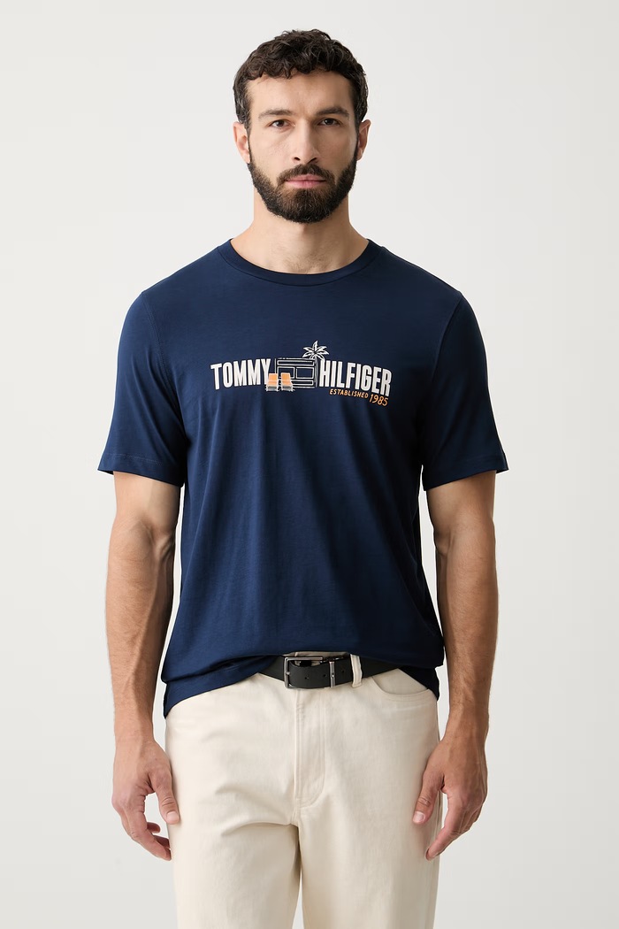 Tommy Hilfiger tričko pánske bavlnené tmavomodrá MW0MW43197