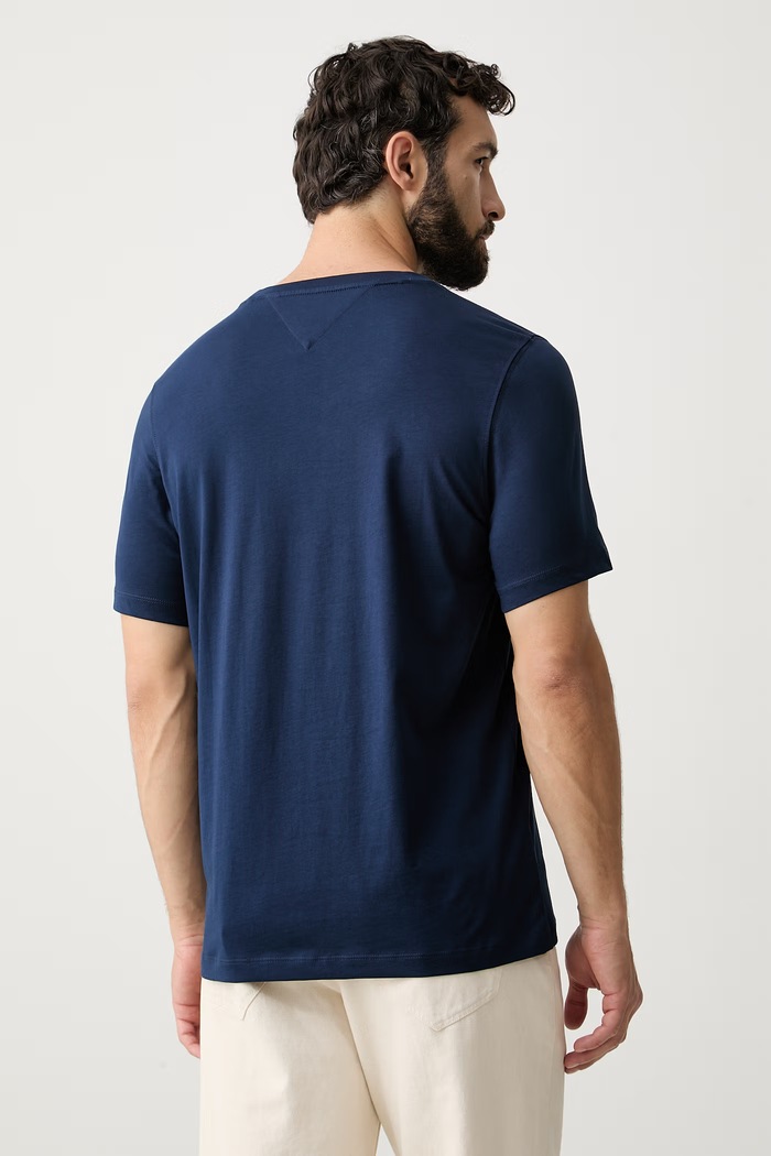 Oblečenie Tommy Hilfiger tričko pánske bavlnené MW0MW43197 tmavomodrá