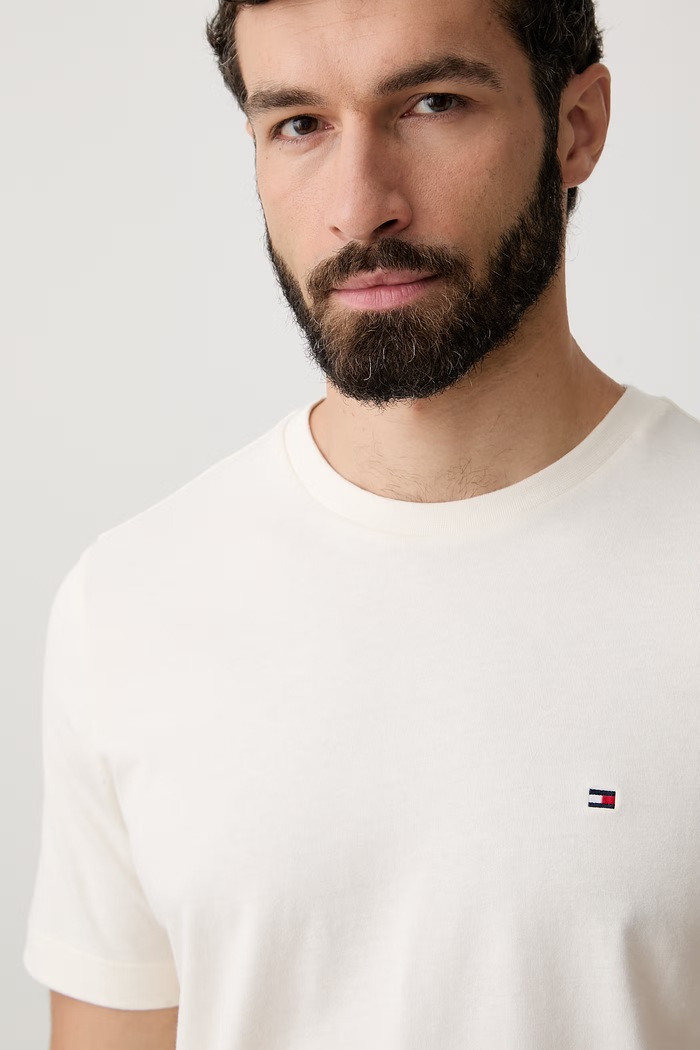 Tommy Hilfiger tričko pánske bavlnené béžová MW0MW39995.