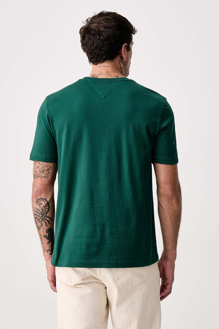 Odzież Tommy Hilfiger T-shirt męski bawełniany MW0MW39995. zielony