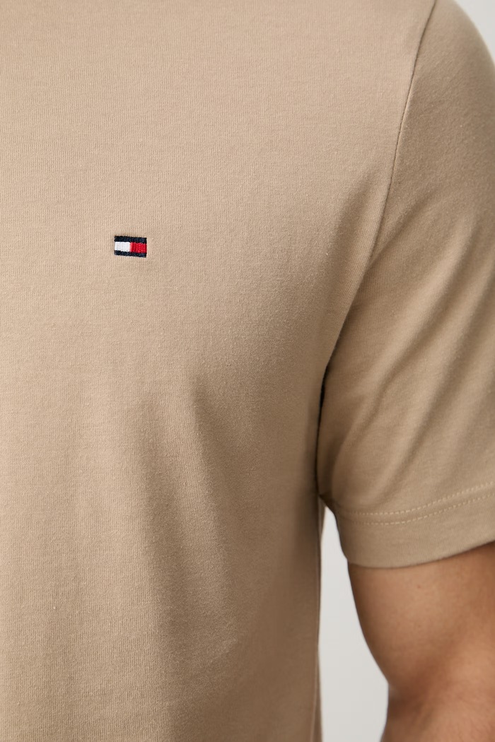 Tommy Hilfiger T-shirt męski bawełniany MW0MW39995. beżowy