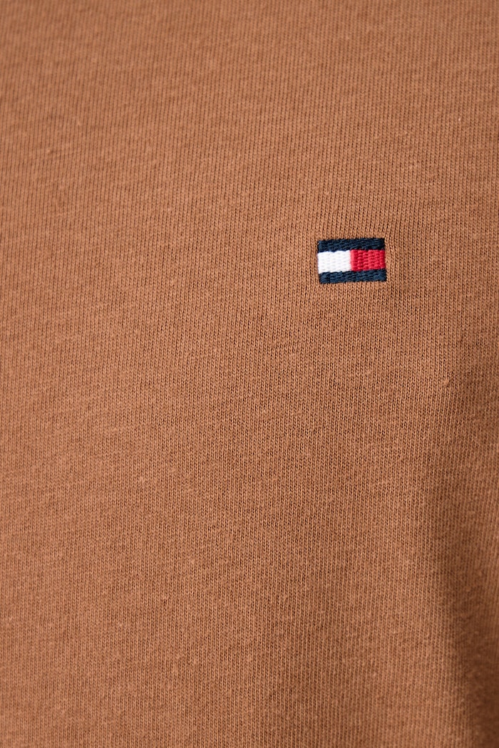 T-shirt męski bawełniany Tommy Hilfiger brązowy MW0MW39995.
