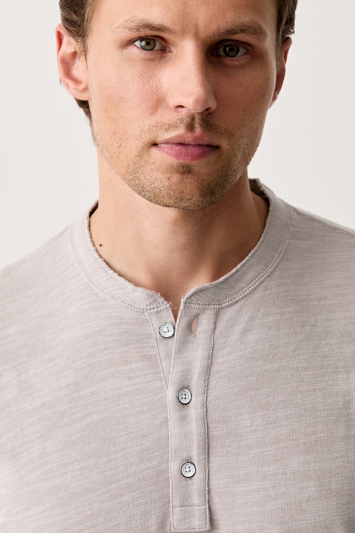 rag & bone πόλο ανδρικό βαμβακερό μπεζ RF0126ST2FM
