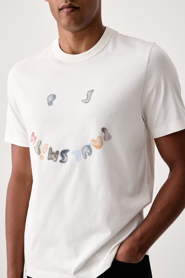T-shirt męski bawełniany PS Paul Smith M2R.220X.WP6085 beżowy