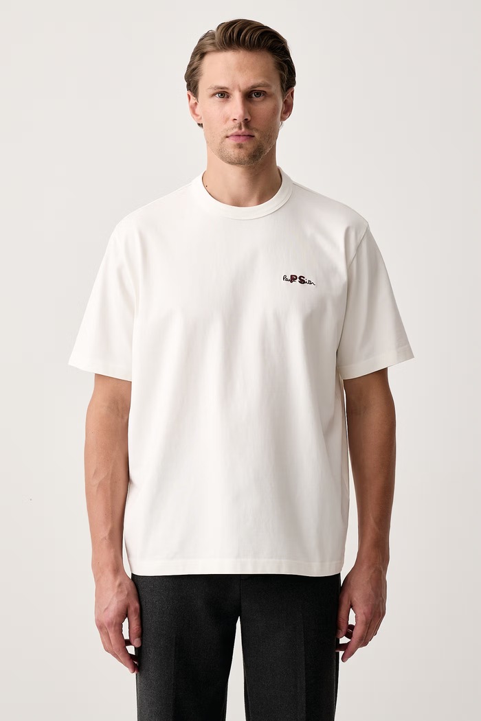 PS Paul Smith T-shirt męski bawełniany biały M2R.204ZE.W22642