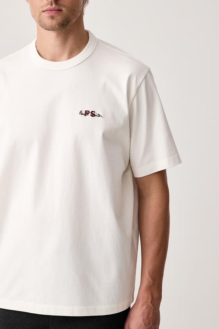 T-shirt męski bawełniany PS Paul Smith M2R.204ZE.W22642 biały