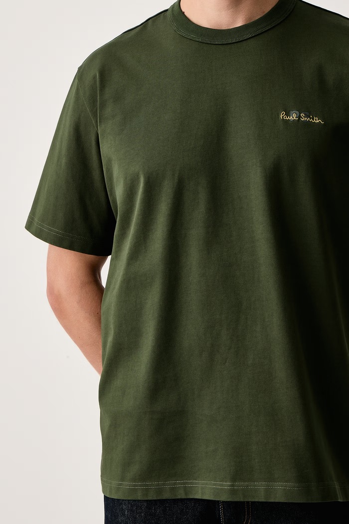 T-shirt męski bawełniany PS Paul Smith M2R.204ZE.W22642 zielony