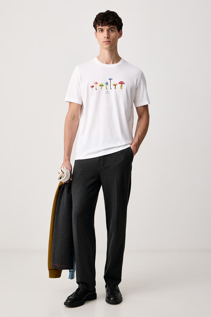 PS Paul Smith T-shirt męski bawełniany M2R.011R.WP6077 biały AW26