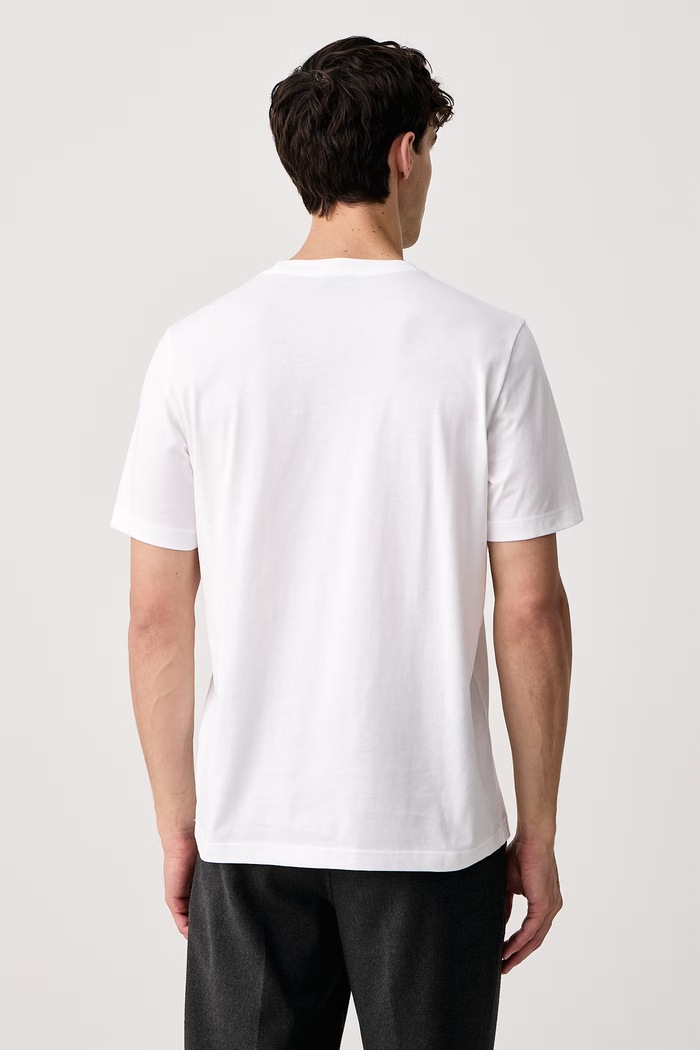 Odzież PS Paul Smith T-shirt męski bawełniany M2R.011R.WP6077 biały
