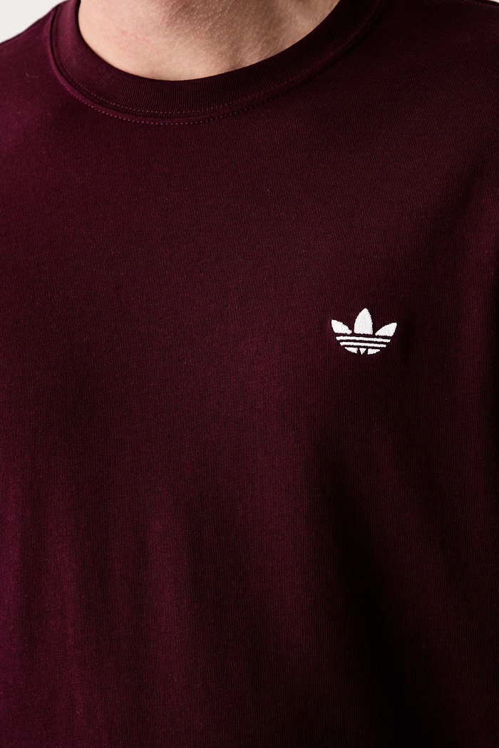 adidas Originals t-shirt ανδρικό βαμβακερό Trefoil Essentials KW5050 μπορντό