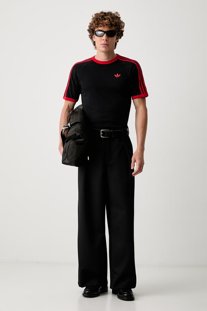 adidas Originals kratka majica moška bombažna KW0121 črna AW26