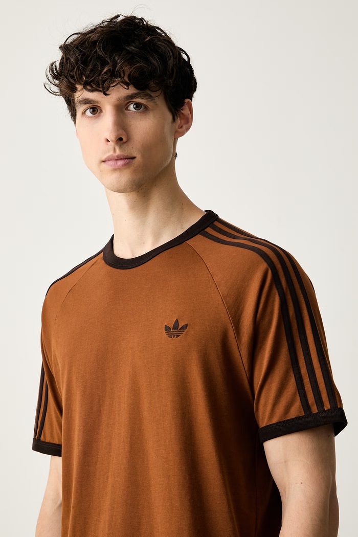 adidas Originals t-shirt ανδρικό βαμβακερό καφέ KT5053