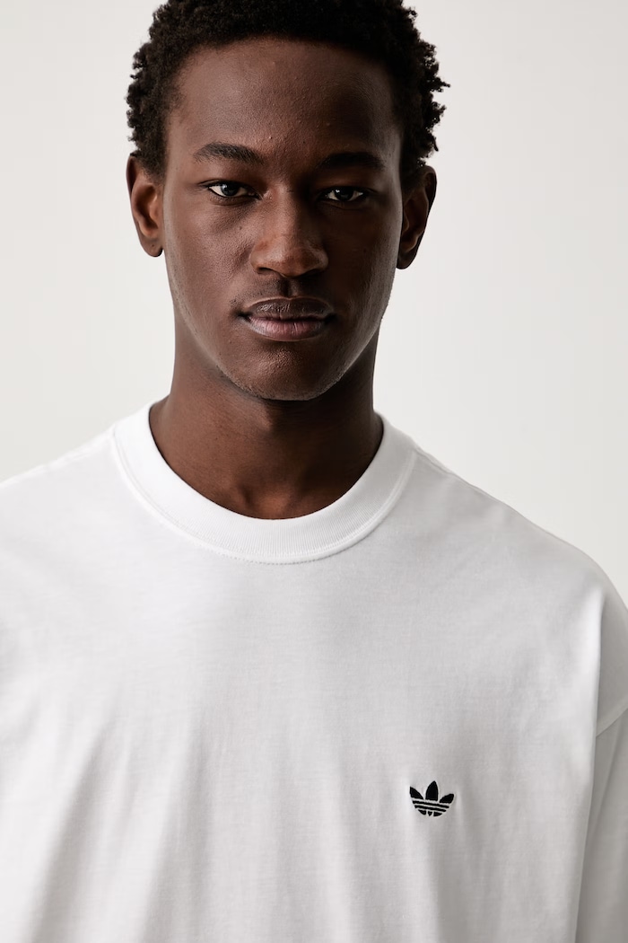 adidas Originals T-shirt męski bawełniany Trefoil biały KS9760