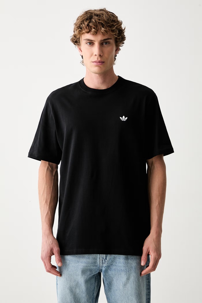 adidas Originals tričko pánske bavlnené Trefoil Essentials čierna KS8890