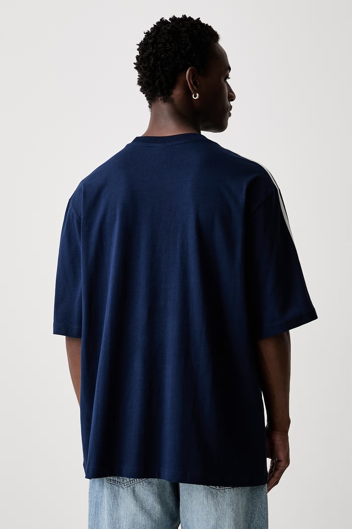 Odzież adidas Originals T-shirt męski bawełniany Adicolor KS7414 granatowy