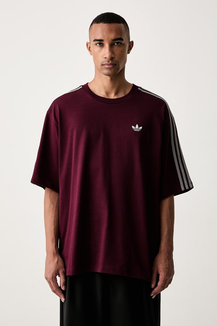 adidas Originals t-shirt ανδρικό βαμβακερό Adicolor μπορντό KS7411