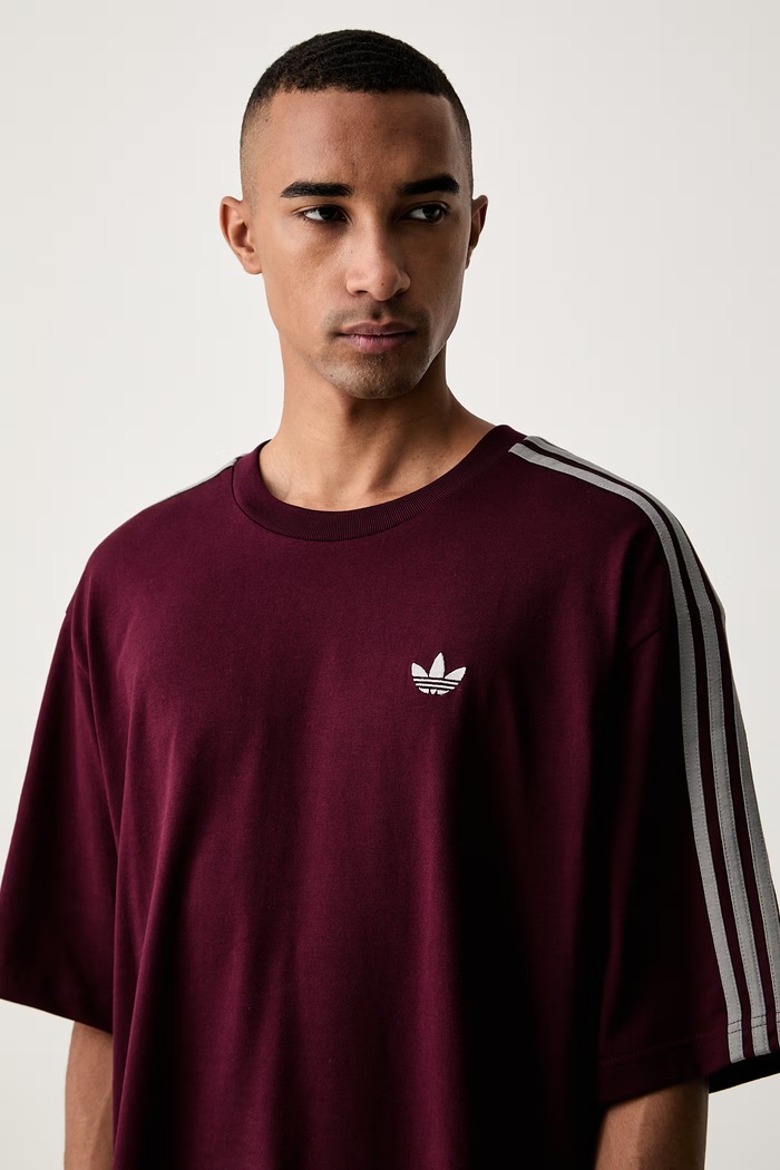adidas Originals t-shirt ανδρικό βαμβακερό Adicolor μπορντό KS7411