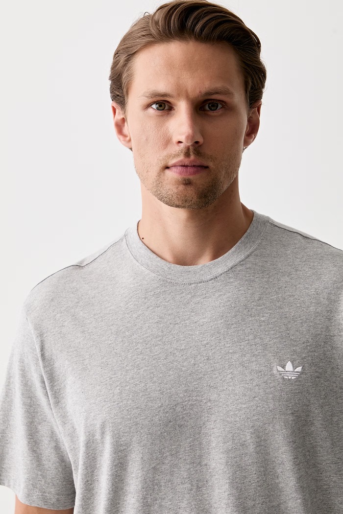 adidas Originals T-shirt męski bawełniany Trefoil Essentials szary KS7391