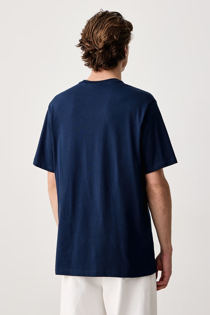 Odzież adidas Originals T-shirt męski bawełniany Trefoil Essentials KS7388 granatowy