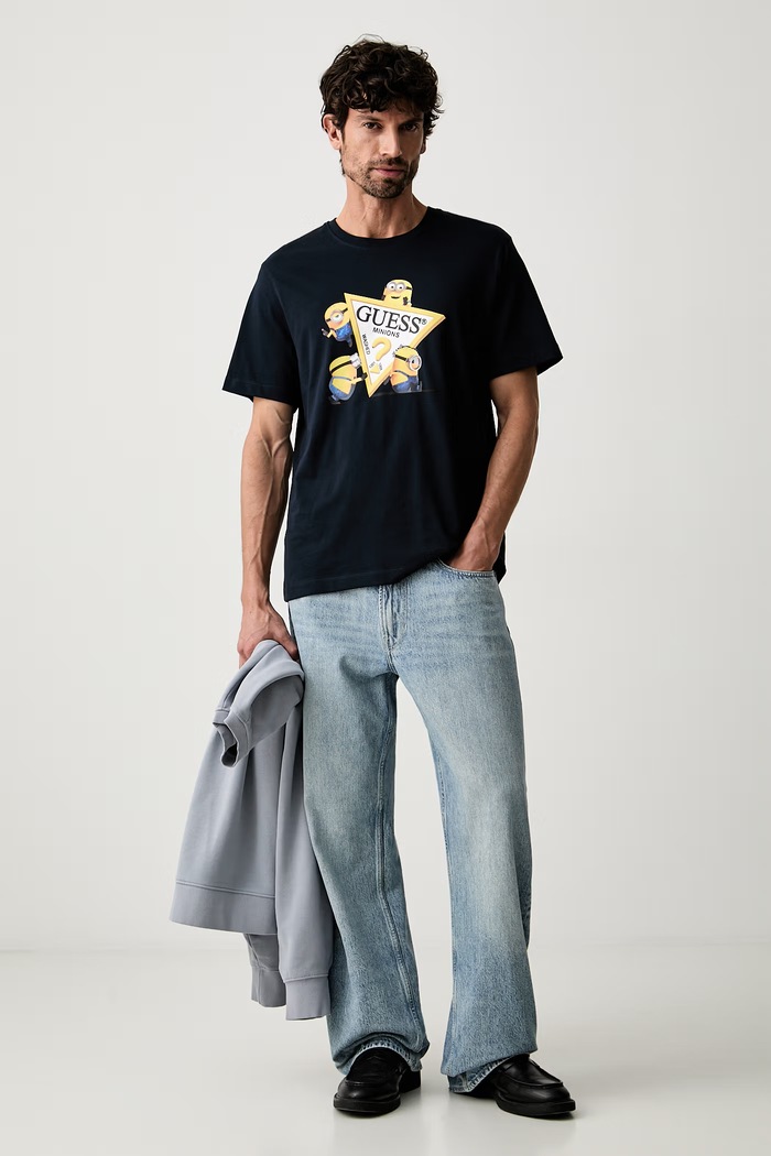 Guess Jeans tricou pentru bărbați din bumbac M6YI84.K6412 bleumarin AW26