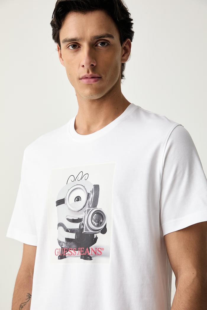 Guess Jeans tričko pánské bavlněné bílá M6YI82.K6411