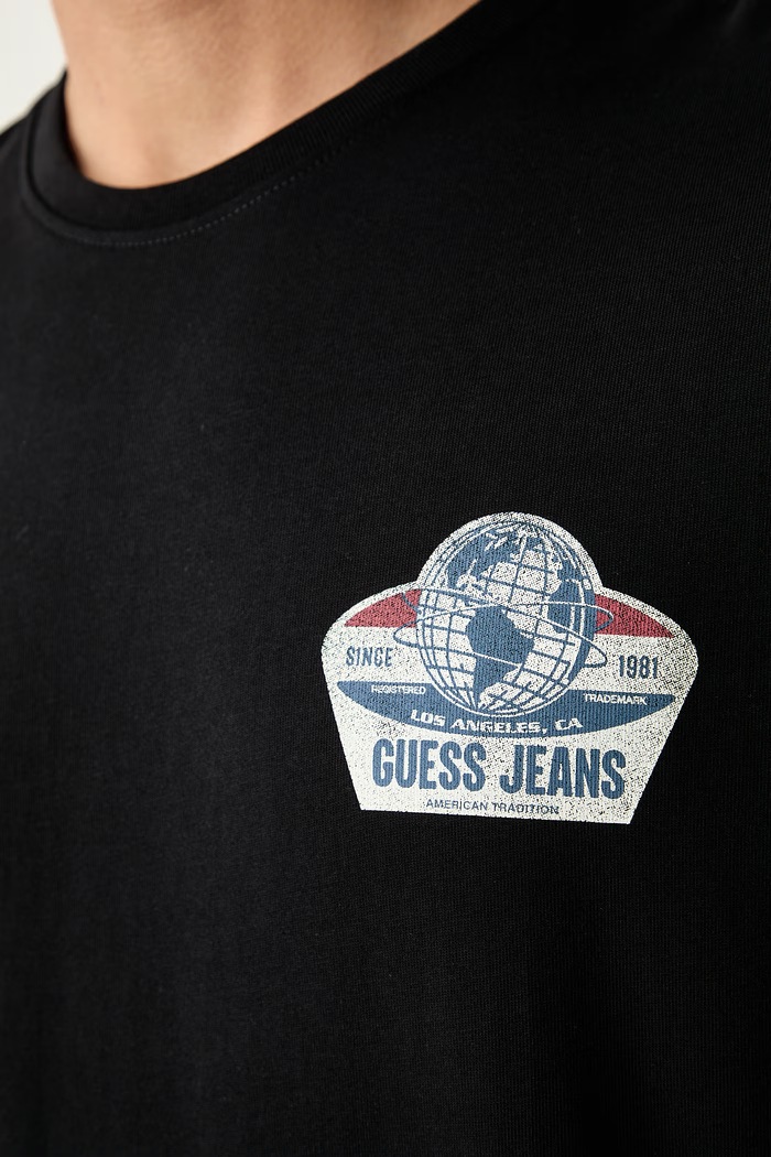 Guess Jeans tričko pánské bavlněné M6YI07.K3650 černá