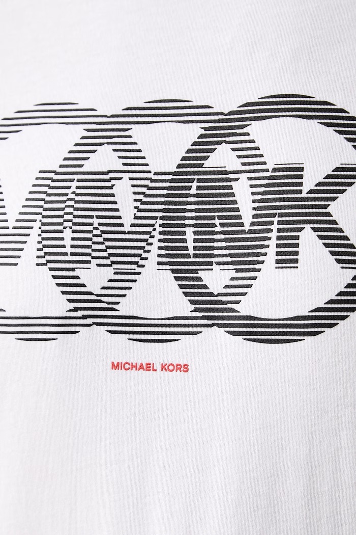Michael Kors T-shirt męski bawełniany CT6531IFV4 biały