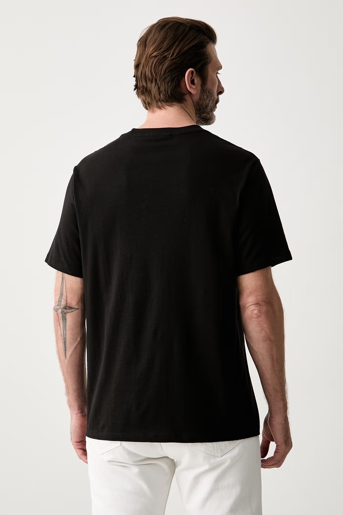 Odzież Michael Kors T-shirt męski bawełniany CT6531IFV4 czarny