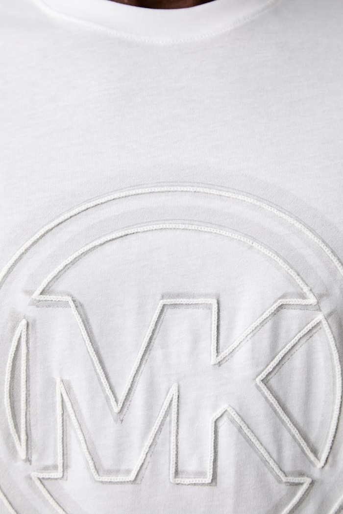 Michael Kors T-shirt męski bawełniany CT65325FV4 biały