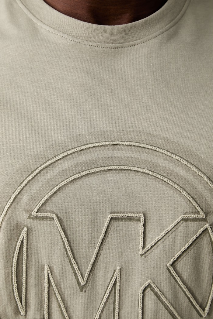 Michael Kors T-shirt męski bawełniany CT65325FV4 zielony