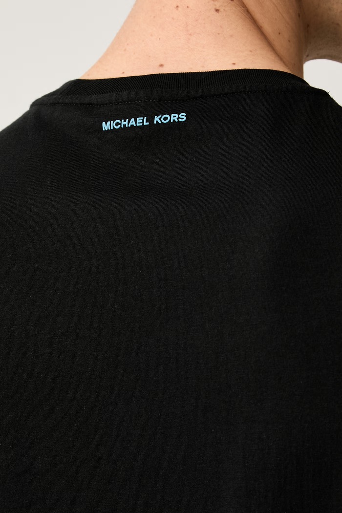 Michael Kors T-shirt męski bawełniany CT6531HFV4 czarny