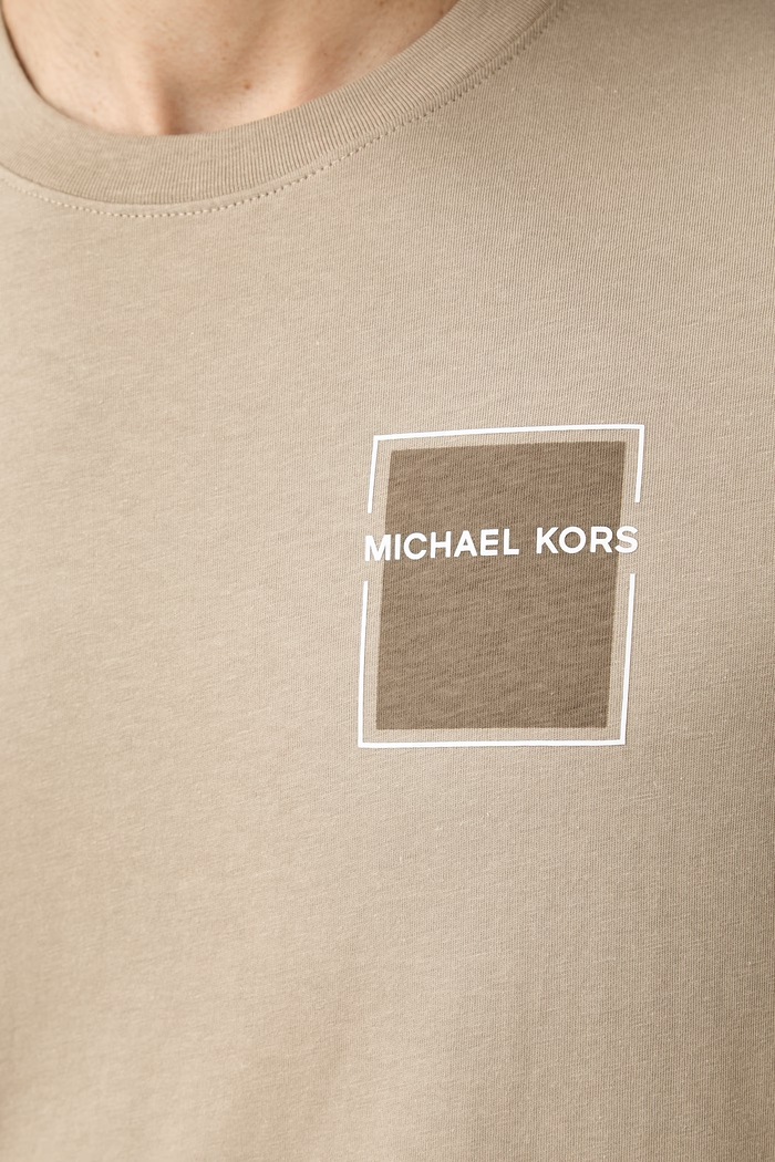 Michael Kors T-shirt męski bawełniany CS552MZFV4 zielony