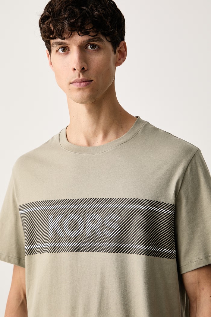 Michael Kors t-shirt ανδρικό βαμβακερό πράσινο CT6531EFV4