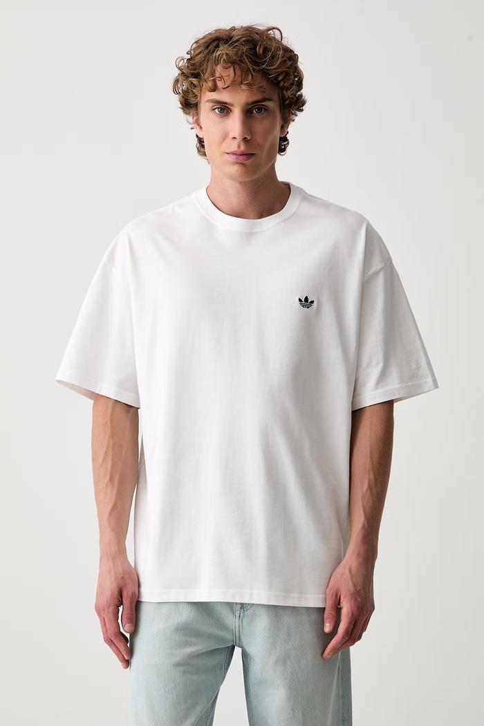 adidas Originals t-shirt ανδρικό βαμβακερό Trefoil Essentials μπεζ IA7534