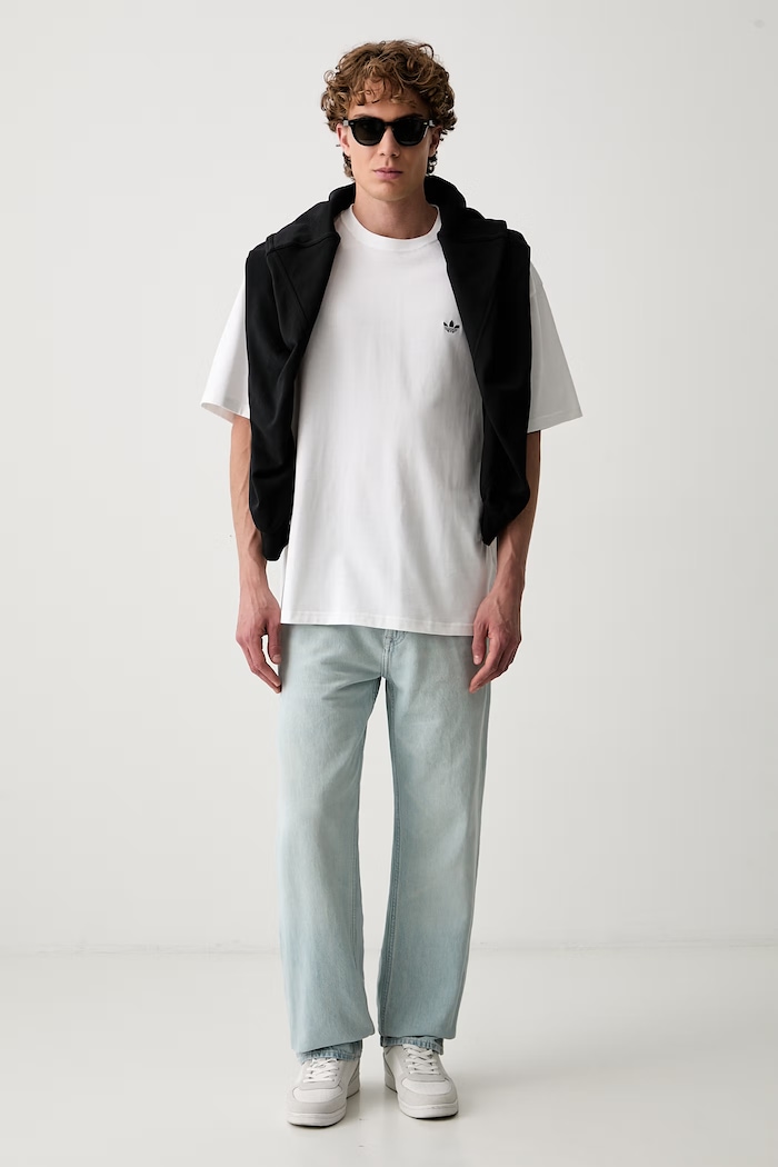 adidas Originals t-shirt ανδρικό βαμβακερό Trefoil Essentials IA7534 μπεζ AW26