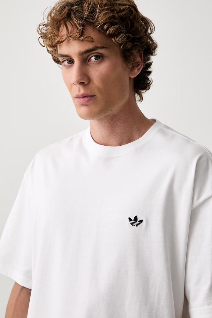 adidas Originals t-shirt ανδρικό βαμβακερό Trefoil Essentials μπεζ IA7534