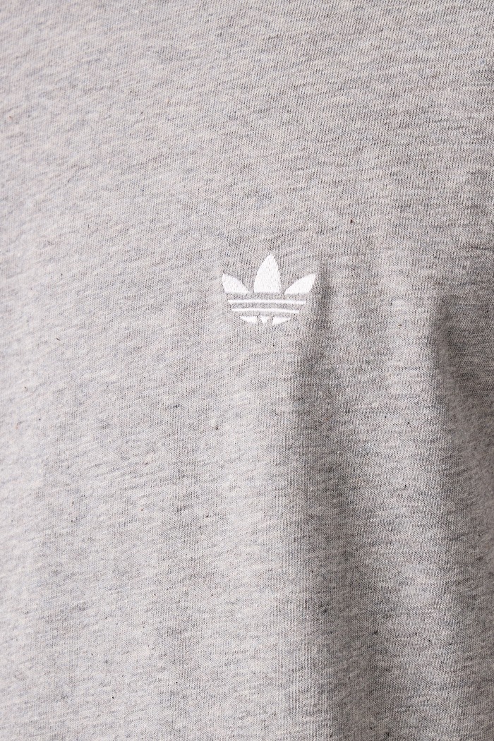 T-shirt męski z bawełną Trefoil Essentials adidas Originals szary IA7533