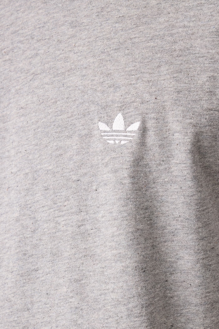 T-shirt męski z bawełną Trefoil Essentials adidas Originals szary IA7533