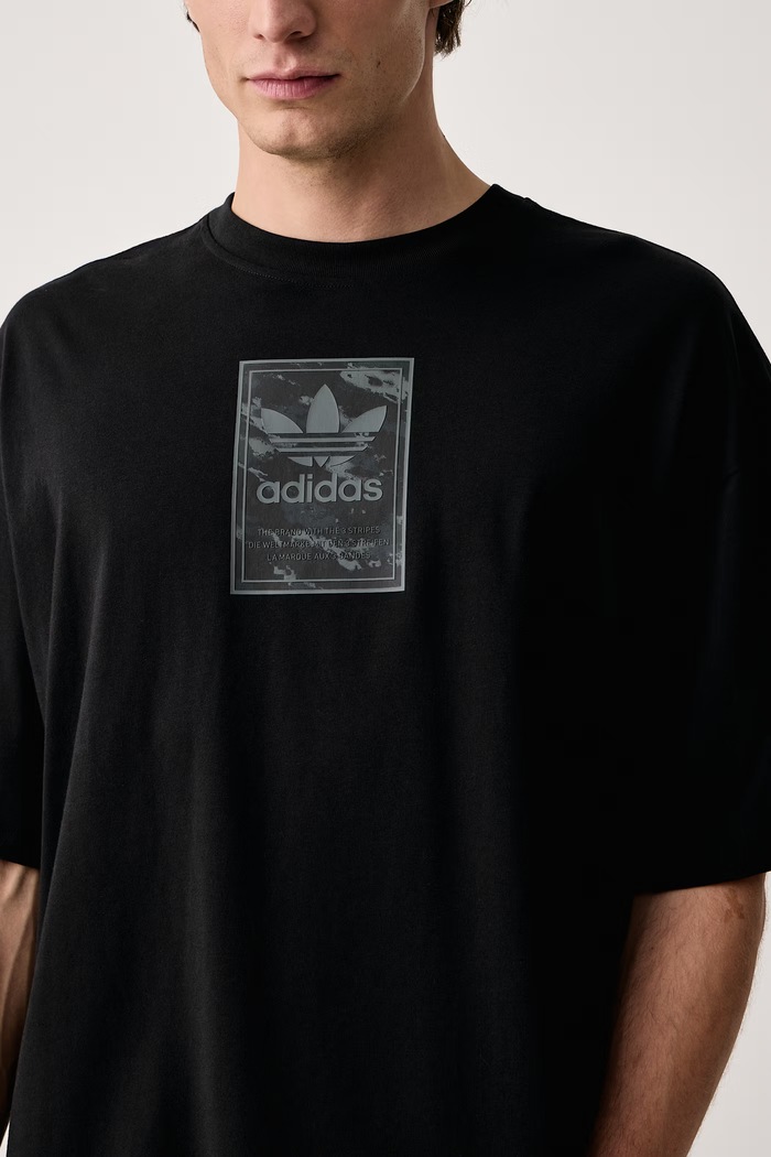 Majica za muškarce od pamuka Camo adidas Originals IA5935 crna