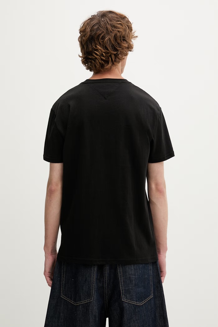 Oblečenie Tommy Jeans tričko pánske bavlnené DM0DM23406 čierna