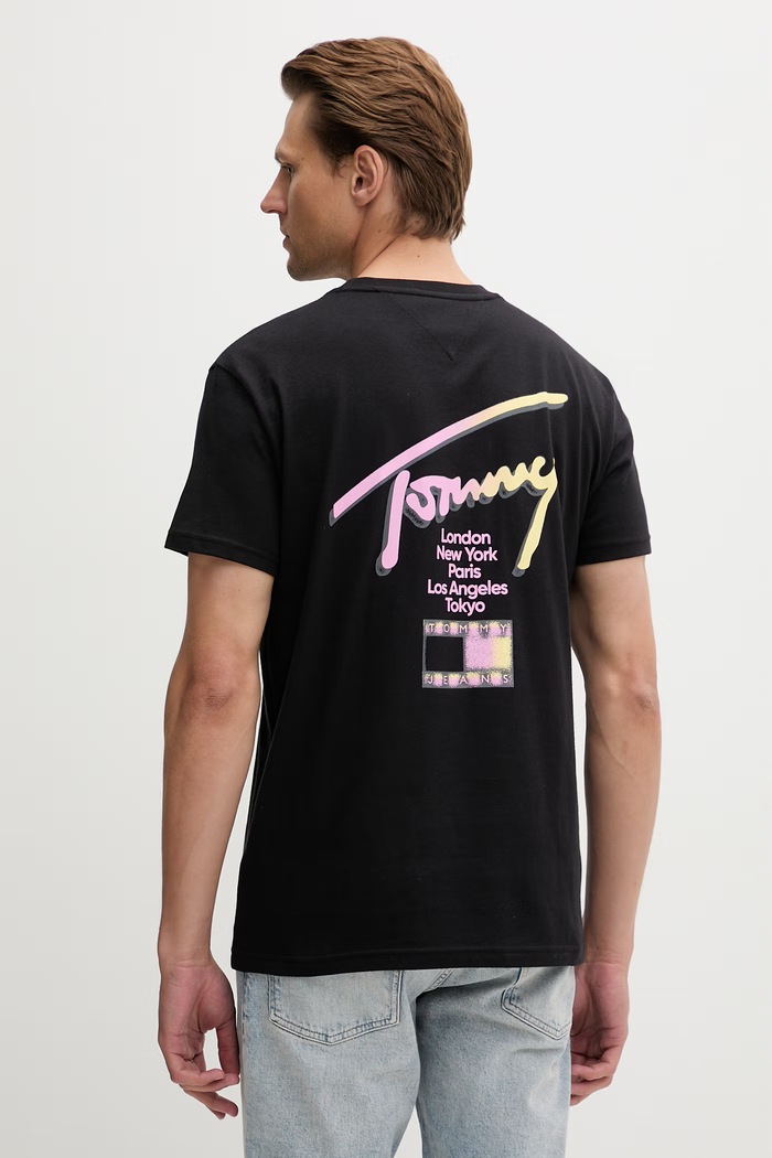 Tommy Jeans tricou pentru bărbați, din bumbac negru DM0DM23253