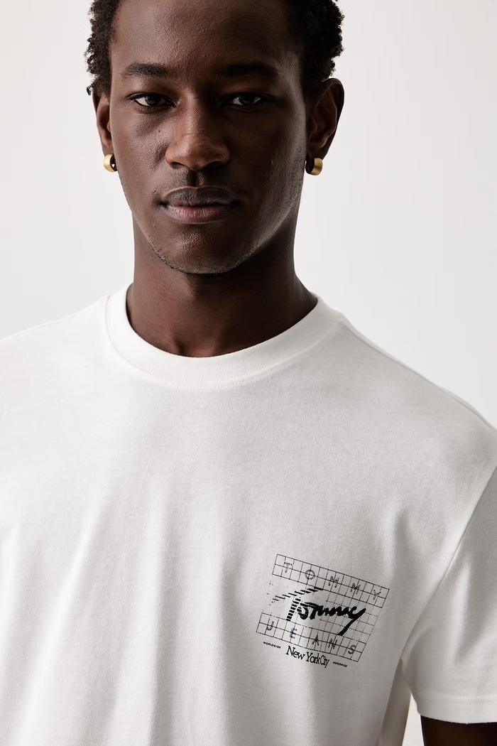 Tommy Jeans T-shirt męski bawełniany beżowy DM0DM23177