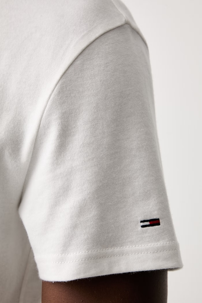 Tommy Jeans T-shirt męski bawełniany DM0DM23177 beżowy